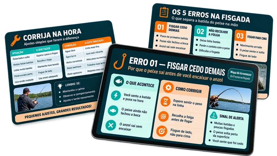 Mockup do bônus Os 5 Erros na Hora da Fisgada